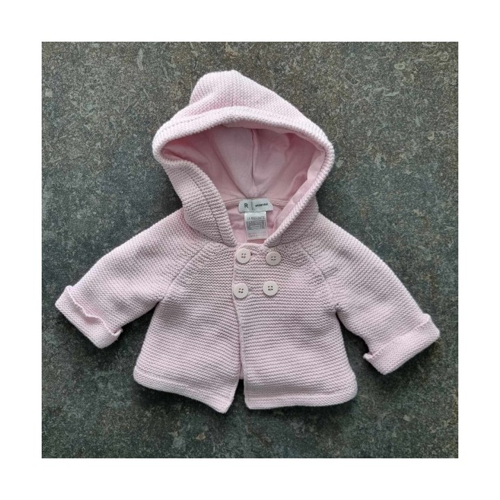 Outlet Suisse – Solderie & Neuf - Jaquette rose à capuche