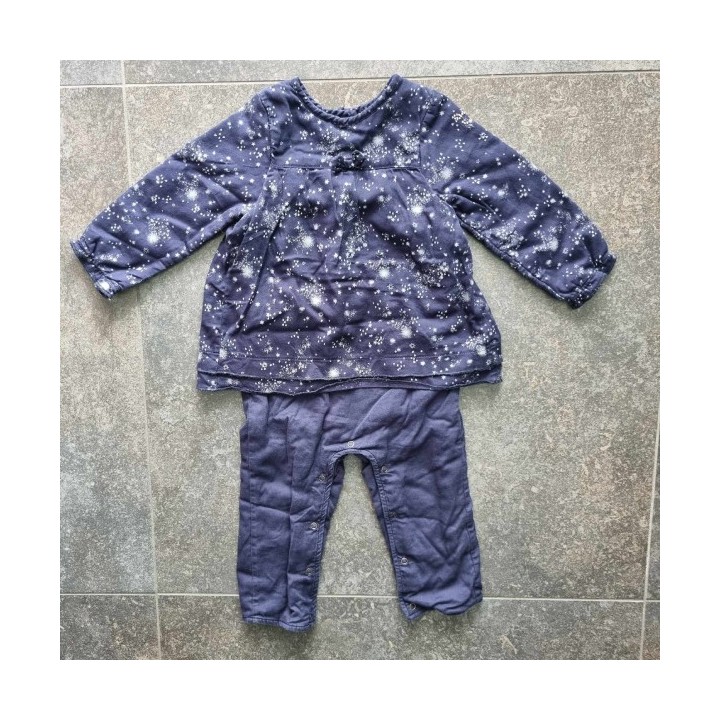 Outlet Suisse – Solderie & Neuf - Ensemble bleu body robe 3 pommes