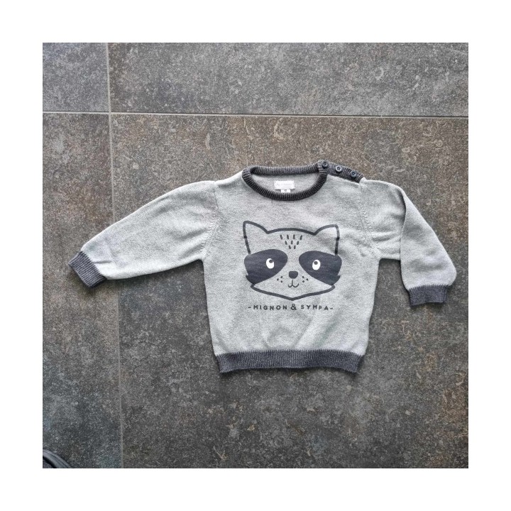 Outlet Suisse – Solderie & Neuf - Pull gris Mignon et Sympa