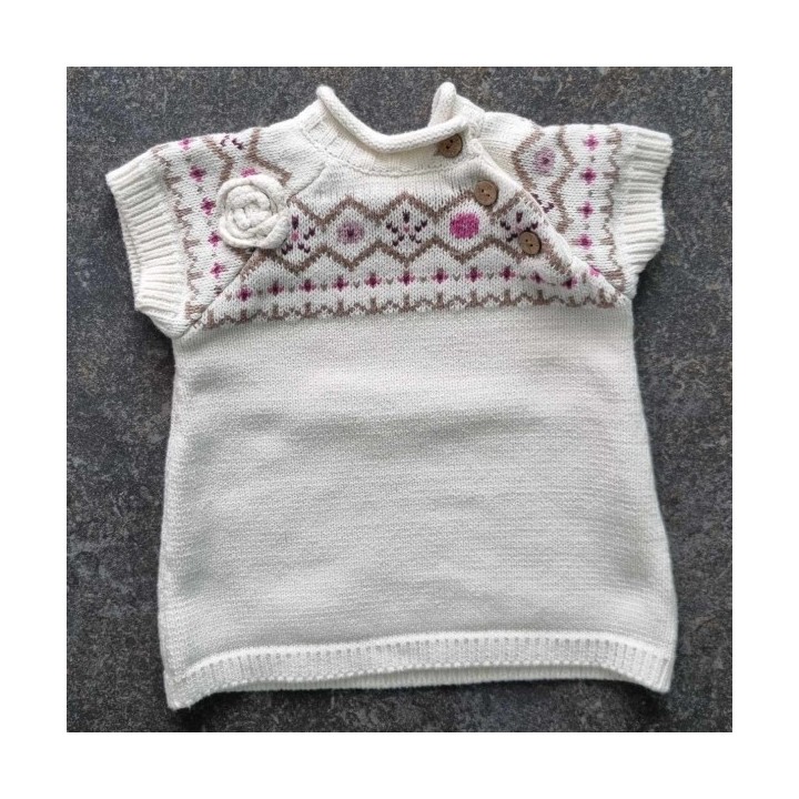 Outlet Suisse – Solderie & Neuf - Pull blanc cassé à motifs