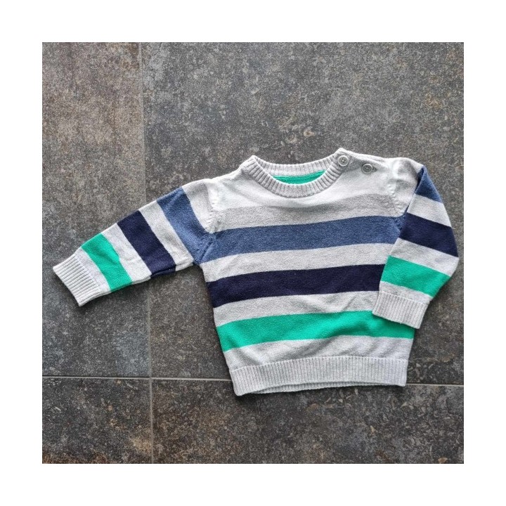 Outlet Suisse – Solderie & Neuf - Pull fin gris rayé Baby Club