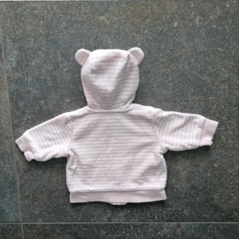 Outlet Suisse – Solderie & Neuf - Sweat rose blanc raxé à capuche