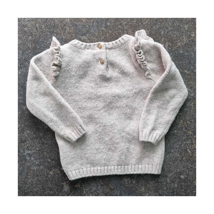 Outlet Suisse – Solderie & Neuf - Pull blanc cassé à côtes H&M