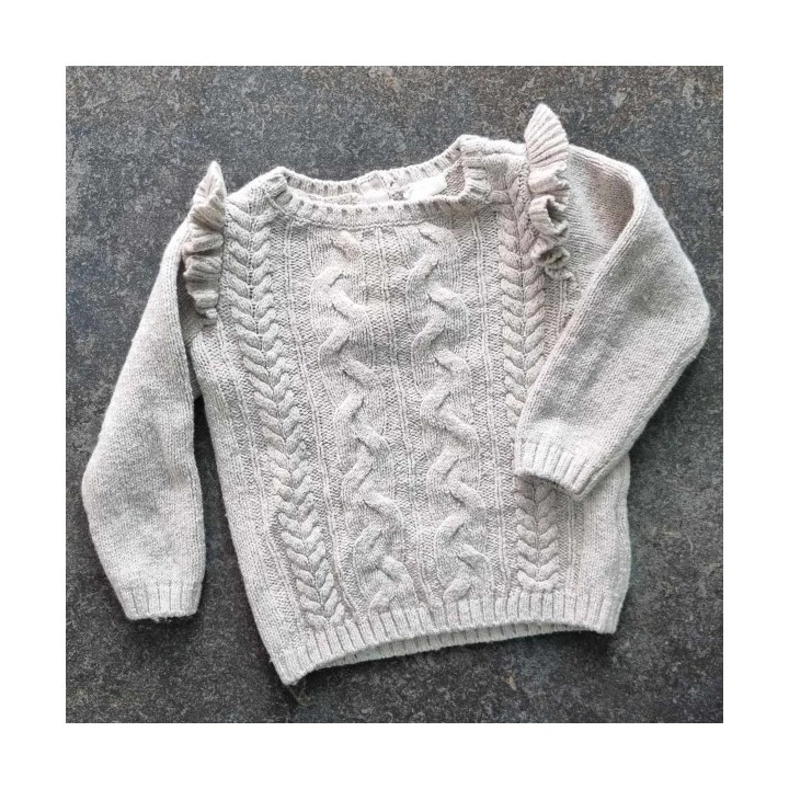 Outlet Suisse – Solderie & Neuf - Pull blanc cassé à côtes H&M