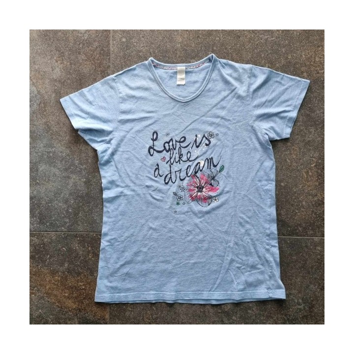 Outlet Suisse – Solderie & Neuf - T-shirt bleu Love is like a Dream