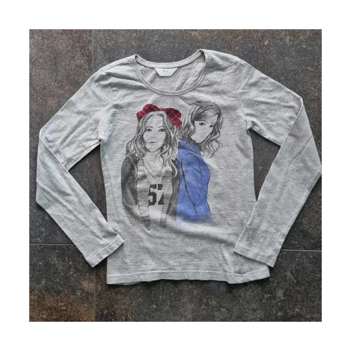 Outlet Suisse – Solderie & Neuf - T-shirt gris 2 filles