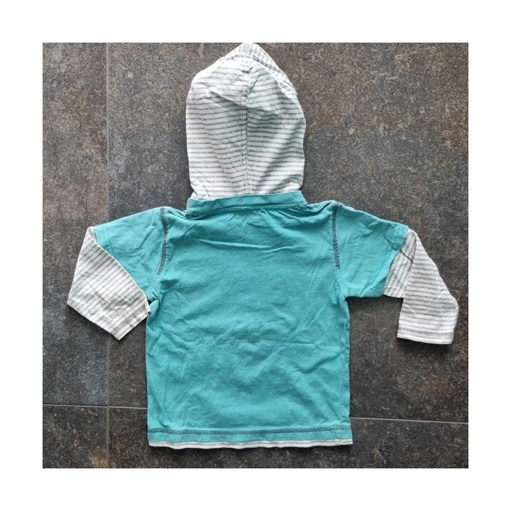 Outlet Suisse – Solderie & Neuf - Sweat turquoise lapin à capuche