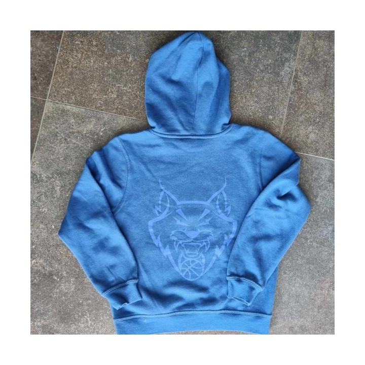 Outlet Suisse – Solderie & Neuf - Sweat bleu à capuche "Charrat Basket