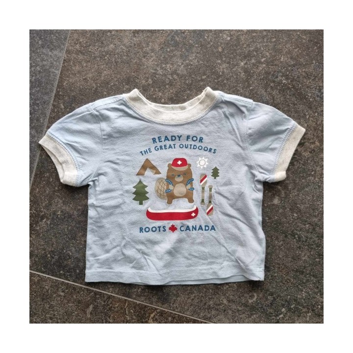 Outlet Suisse – Solderie & Neuf - T-shirt bleu ciel Roots Canada