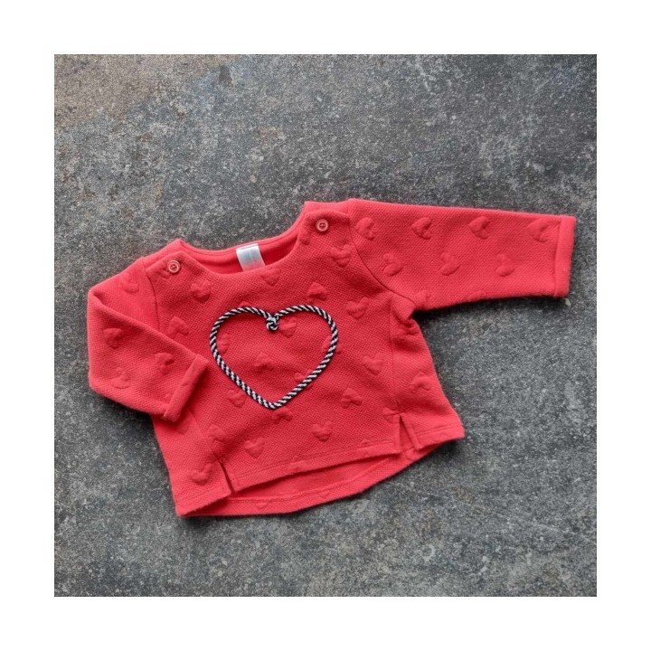 Outlet Suisse – Solderie & Neuf - Pull rouge coeur Baby Club
