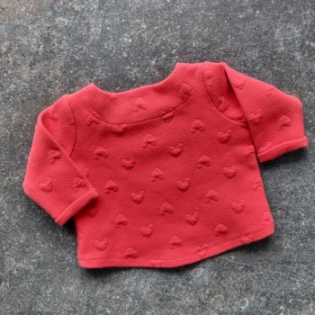 Outlet Suisse – Solderie & Neuf - Pull rouge coeur Baby Club