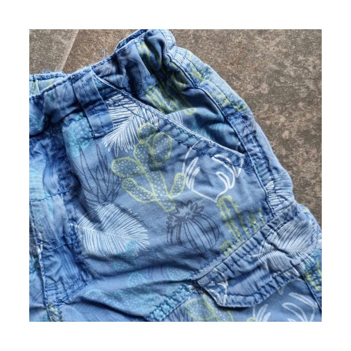 Outlet Suisse – Solderie & Neuf - Short d'été bleu ceinture élastique