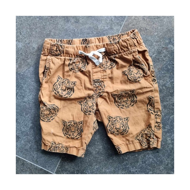 Outlet Suisse – Solderie & Neuf - Short d'été brun à tigres imprimés