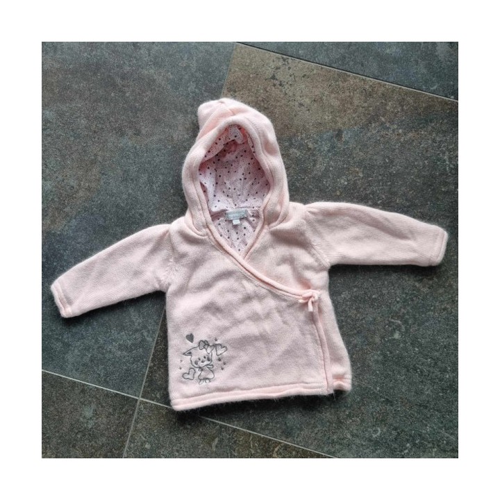 Outlet Suisse – Solderie & Neuf - Jaquette rose avec capuche