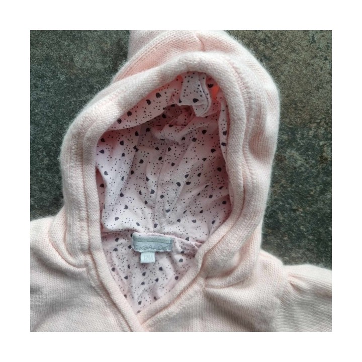 Outlet Suisse – Solderie & Neuf - Jaquette rose avec capuche