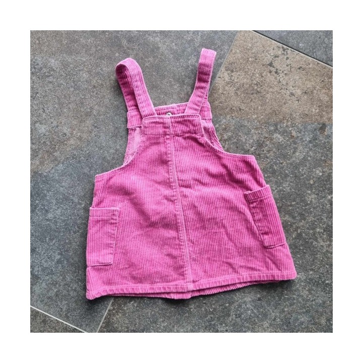 Outlet Suisse – Solderie & Neuf - Robe rose sans manche velours côtelé