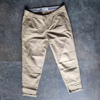 Outlet Suisse – Solderie & Neuf - Pantalon tissus beige Springfield