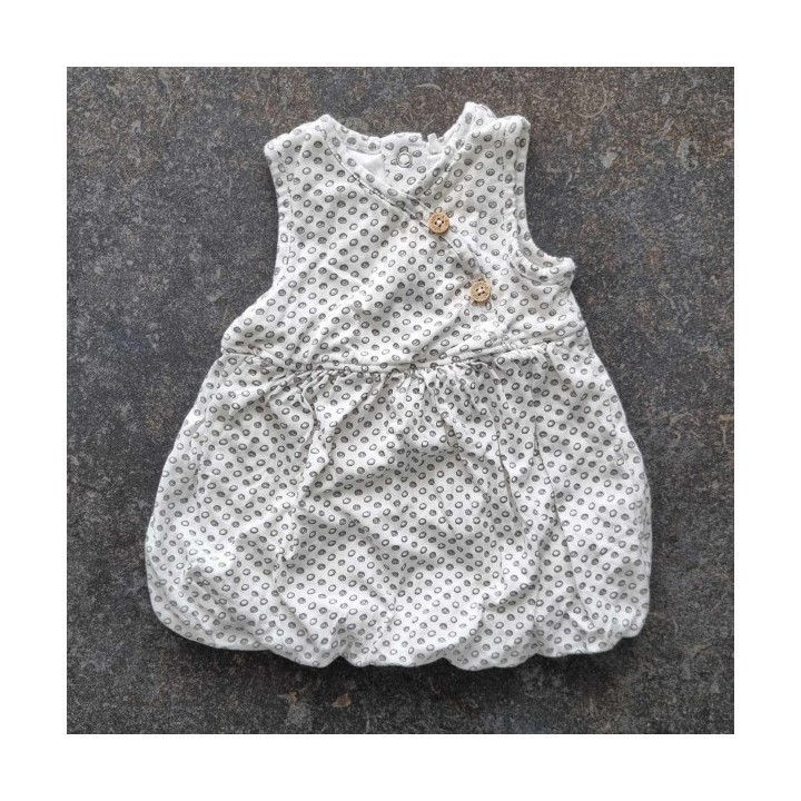Outlet Suisse – Solderie & Neuf - Robe blanche à motifs bruns