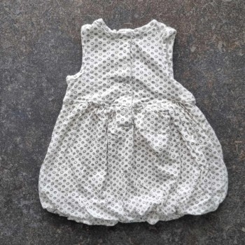 Outlet Suisse – Solderie & Neuf - Robe blanche à motifs bruns
