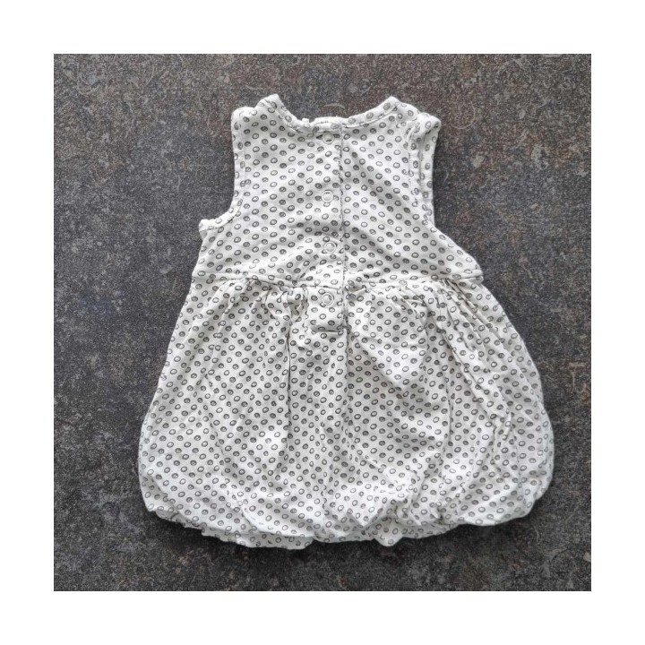Outlet Suisse – Solderie & Neuf - Robe blanche à motifs bruns