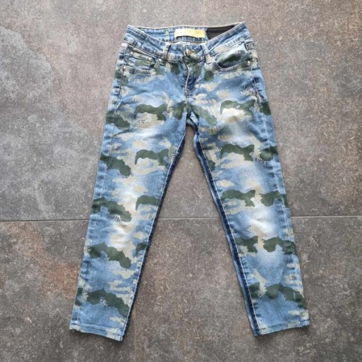 Outlet Suisse – Solderie & Neuf - Pantalon jeans "army" Farfallina