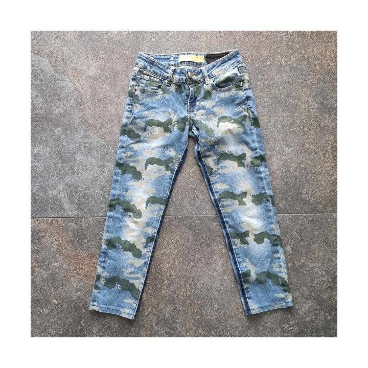 Outlet Suisse – Solderie & Neuf - Pantalon jeans "army" Farfallina