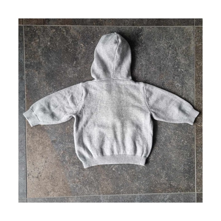 Outlet Suisse – Solderie & Neuf - Pull gris à capuche Smile