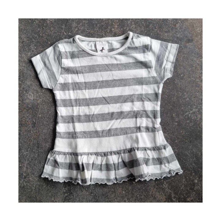 Outlet Suisse – Solderie & Neuf - Robe rayée gris blanc Palomino