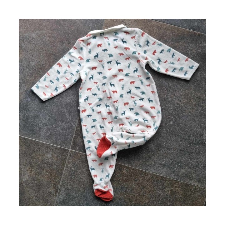 Outlet Suisse – Solderie & Neuf - Pyjama blanc animaux Obaibi