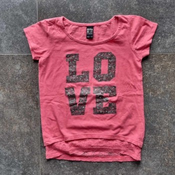 Outlet Suisse – Solderie & Neuf - T-shirt rose Love Silly