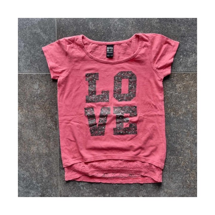 Outlet Suisse – Solderie & Neuf - T-shirt rose Love Silly