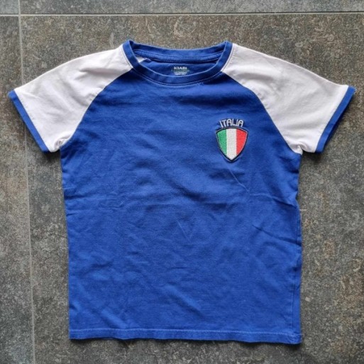 Outlet Suisse – Solderie & Neuf - T-shirt bleu blanc Italia 10 Kiabi