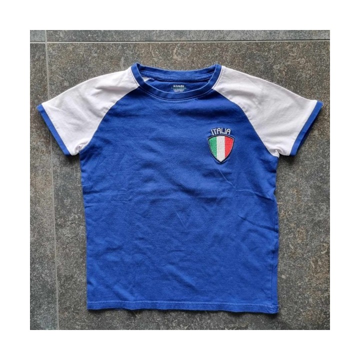 Outlet Suisse – Solderie & Neuf - T-shirt bleu blanc Italia 10 Kiabi