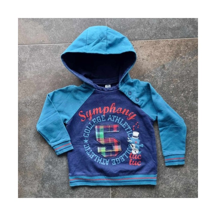 Outlet Suisse – Solderie & Neuf - Sweat à capuche bleu Tuc Tuc