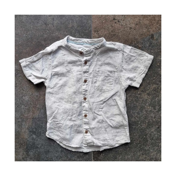 Outlet Suisse – Solderie & Neuf - Chemise rayée blanc brun Gémo
