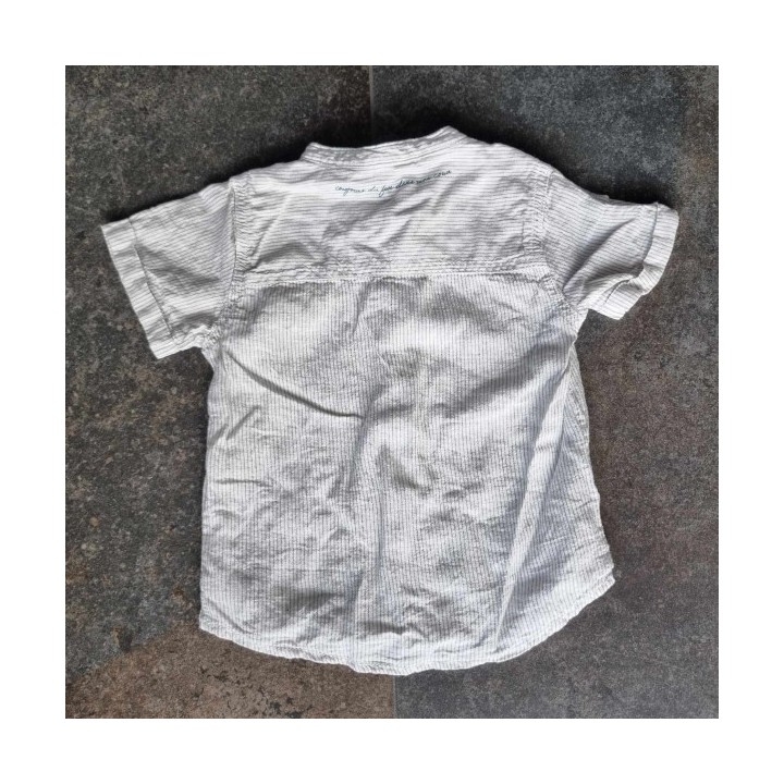 Outlet Suisse – Solderie & Neuf - Chemise rayée blanc brun Gémo