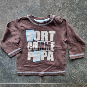 Outlet Suisse – Solderie & Neuf - T-shirt brun Fort comme papa Kimbalo