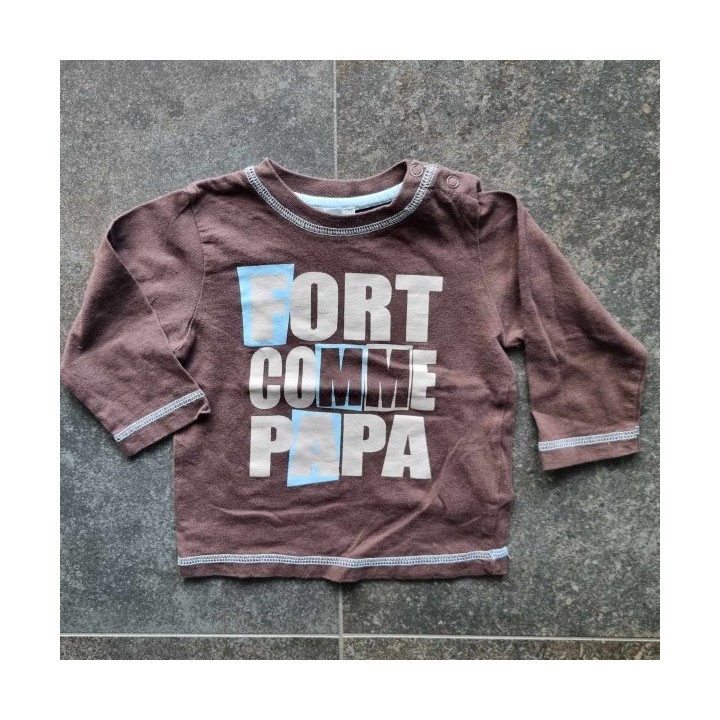 Outlet Suisse – Solderie & Neuf - T-shirt brun Fort comme papa Kimbalo