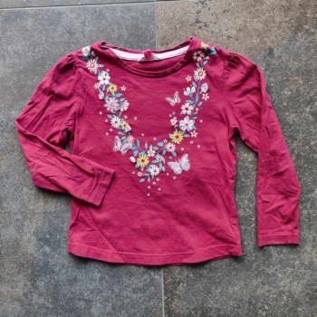 Outlet Suisse – Solderie & Neuf - T-shirt mauve à fleurs Kids