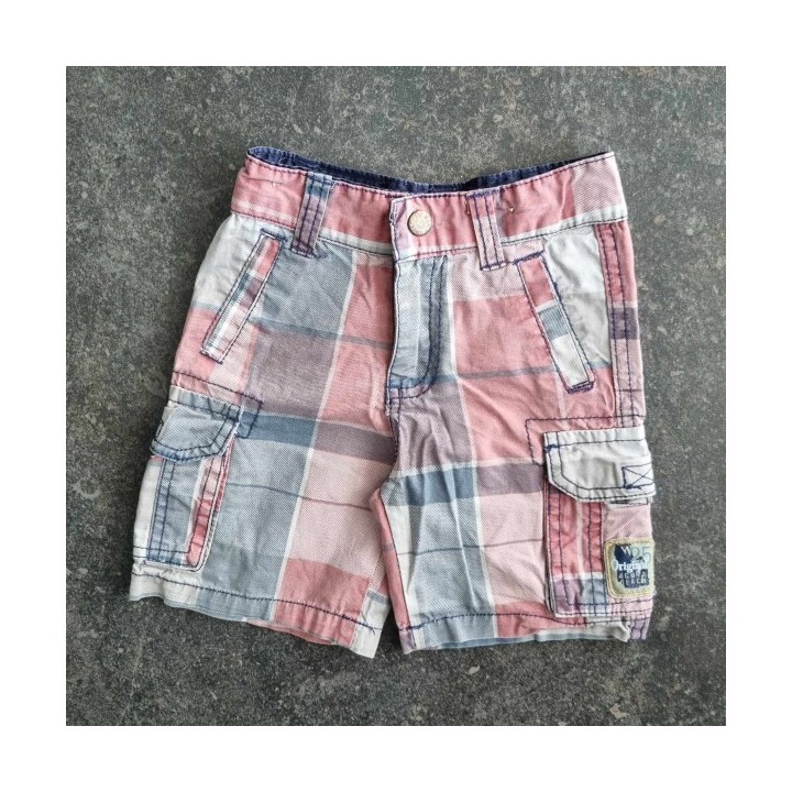 Outlet Suisse – Solderie & Neuf -  Short carreaux Polo Denim