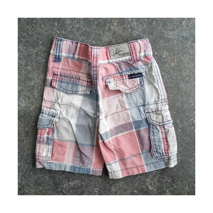 Outlet Suisse – Solderie & Neuf -  Short carreaux Polo Denim