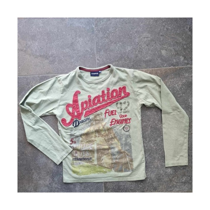Outlet Suisse – Solderie & Neuf -  T-shirt manches longues kaki Campus