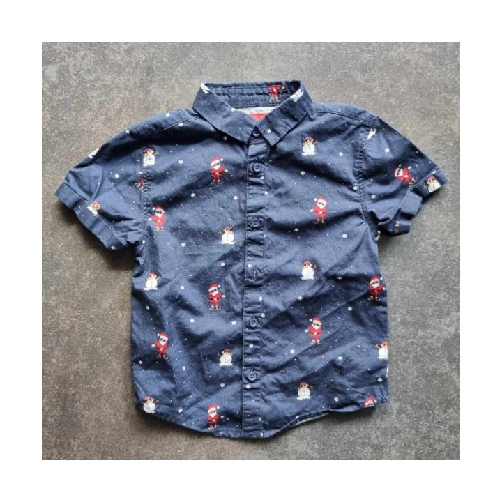 Outlet Suisse – Solderie & Neuf -  Chemise  bleue Noël Primark