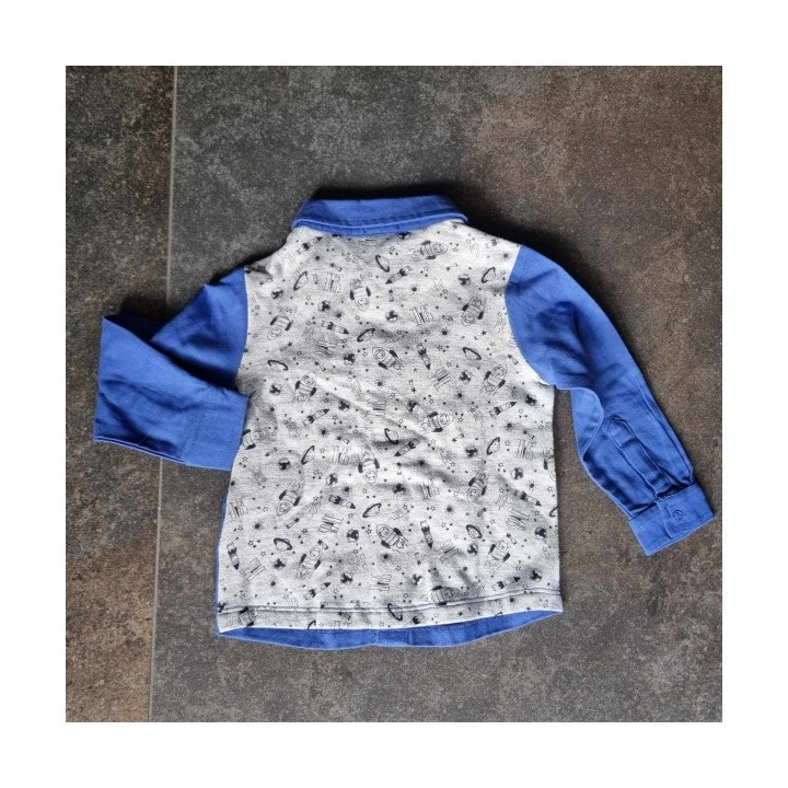 Outlet Suisse – Solderie & Neuf -  Chemise  bleue Espace Kimadi