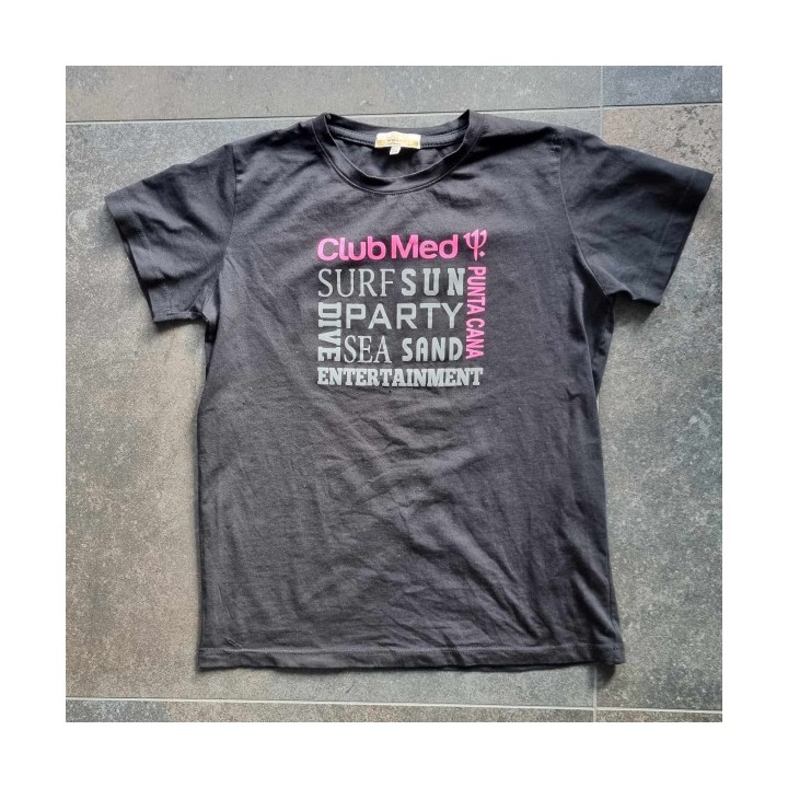 Outlet Suisse – Solderie & Neuf -  T-shirt noir rose fluo Club Med
