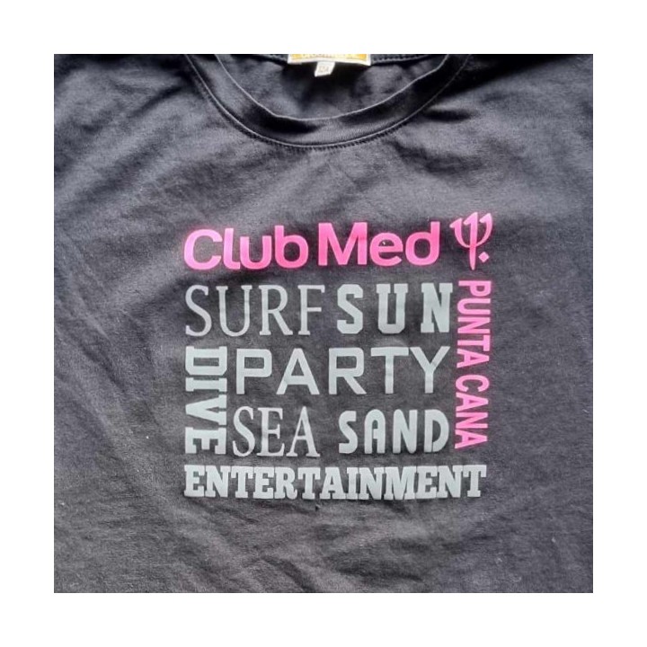 Outlet Suisse – Solderie & Neuf -  T-shirt noir rose fluo Club Med