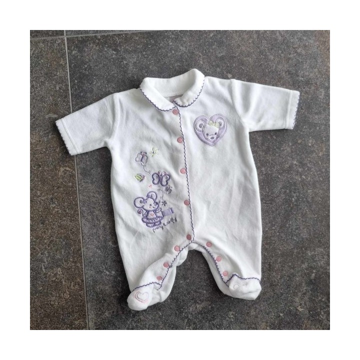 Outlet Suisse – Solderie & Neuf - Pyjama Smile blanc souris