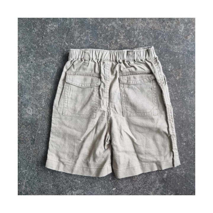 Outlet Suisse – Solderie & Neuf -  Short en lin kaki Verbaudet