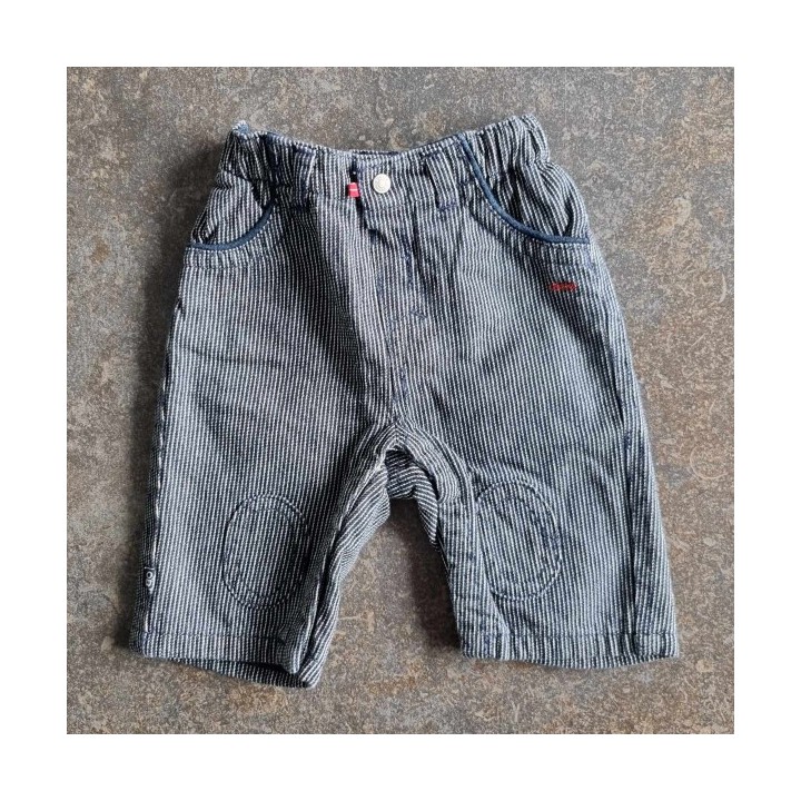 Outlet Suisse – Solderie & Neuf - Pantalon rayé bleu blanc Obaïbi