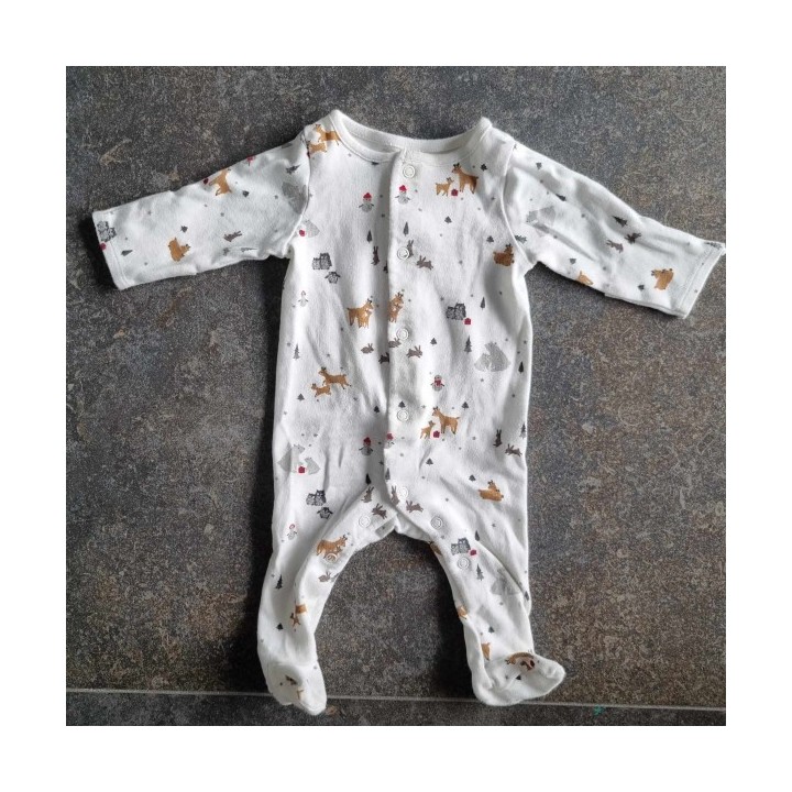 Outlet Suisse – Solderie & Neuf - Pyjama blanc motifs hiver
